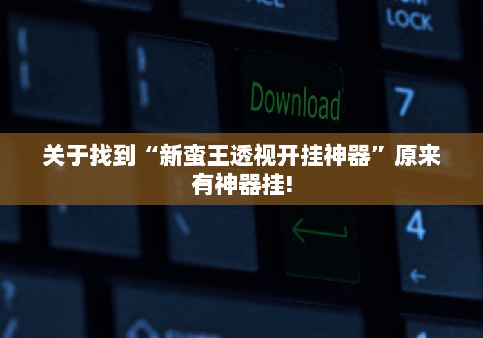 关于找到“新蛮王透视开挂神器”原来有神器挂!