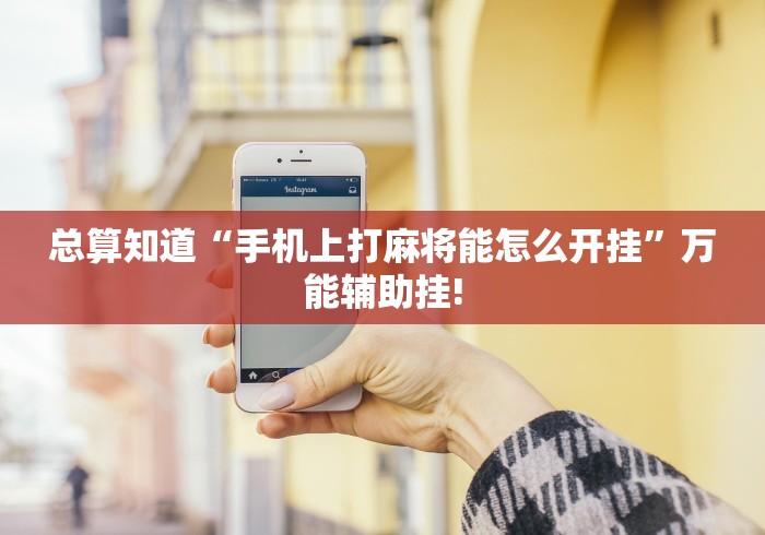 总算知道“手机上打麻将能怎么开挂”万能辅助挂!