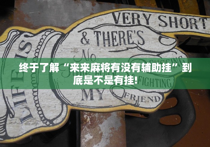 终于了解“来来麻将有没有辅助挂”到底是不是有挂!