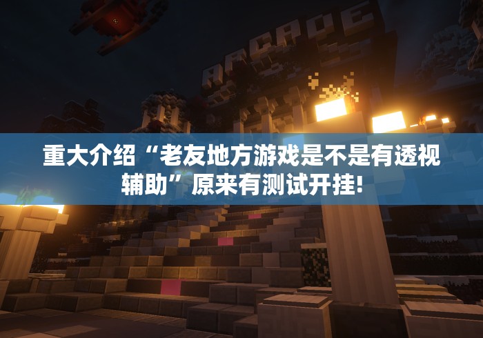 重大介绍“老友地方游戏是不是有透视辅助”原来有测试开挂!