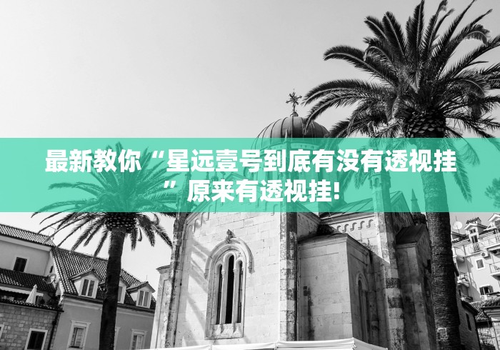 最新教你“星远壹号到底有没有透视挂”原来有透视挂!